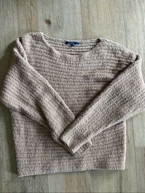Plush Crewneck Sweater in Light Taupe by Sonoma